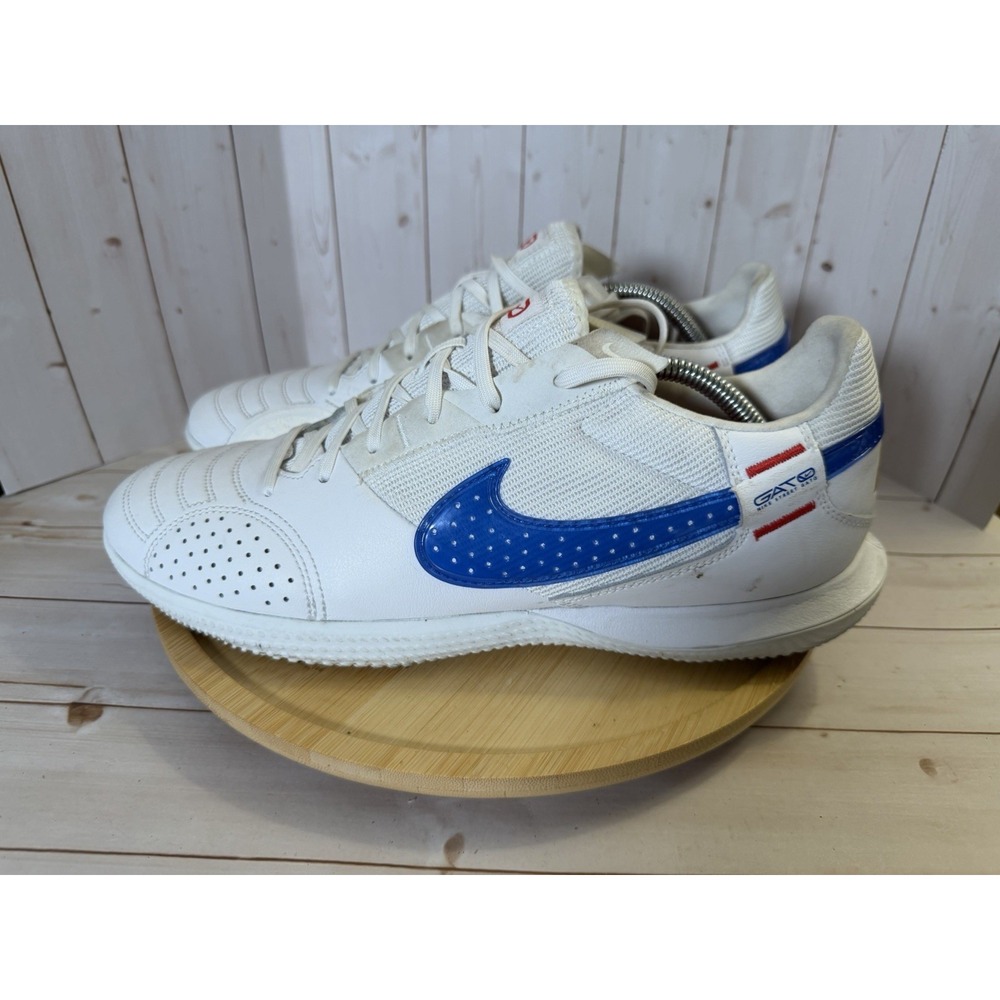 Nike Streetgato Street Gato Low White/ Royal Blue - Size 11.5 Mens Indoor Soccer